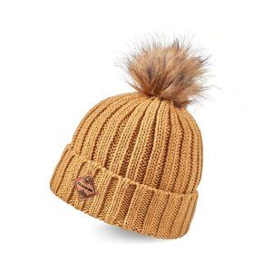 Dakine Kylie Pom Beanie Caramel New